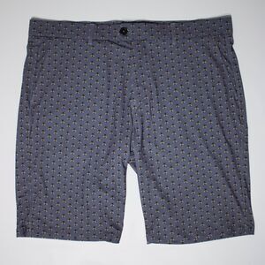 Greyson Montauk Dark Gray Bee Pattern Performance Golf Shorts Men Size 38 (B5)